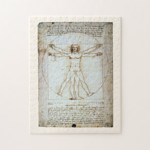 Vitruvian Man, Leonardo da Vinci, circa 1490. ジグソーパズル