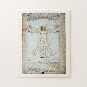 Vitruvian Man, Leonardo da Vinci, circa 1490. Jigs ジグソーパズル