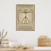 Vitruvian Stickman Poster ポスター (キッチン)