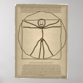 Vitruvian Stickman Poster ポスター (正面)