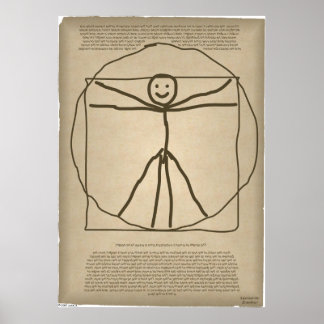 Vitruvian Stickman Poster ポスター