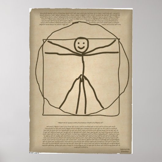 Vitruvian Stickman Poster ポスター (正面)