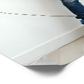 Vitruvian Style Child Blue Headphones Autism Neuro ポスター (角)