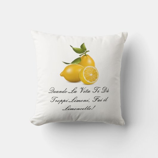 Vittoriaの枕(イタリア語で書かれる) クッション (正面)