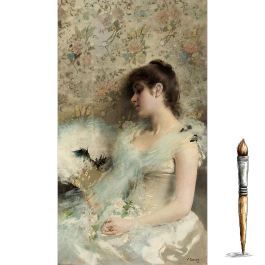 Vittorio Matteo Corcosによるハミングバードの少女 薄葉紙