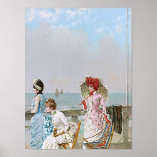 Vittorio Matteo Corcosによる海での正午 ポスター (正面)