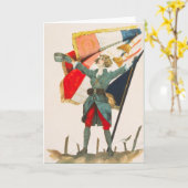 VivaのLaの勝利-ヴィンテージポスター カード (黄色い花)