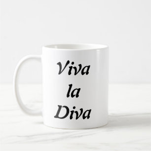 Vivaのlaの花型女性歌手 コーヒーマグカップ
