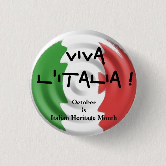 Vivaのl'Italia 10月はイタリアンな伝統月です 缶バッジ (正面)