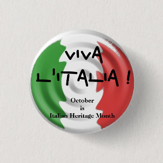 Vivaのl'Italia 10月はイタリアンな伝統月です 缶バッジ