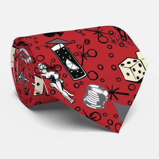 Vivaベガスのカジノのレトロの賭博のデザイン ネクタイ (ロール)