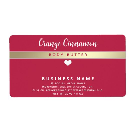 Vivaマゼンシンプルタモダンンハート製品 ラベル (正面)