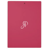 Vivaマゼンタのトレンドカラー入力モノグラムテンプレート クリップボード (裏面)