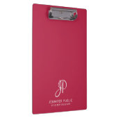 Vivaマゼンタのトレンドカラー入力モノグラムテンプレート クリップボード (右)