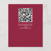 Vivaマゼンタのバーガンディバラ花バジェット招待状 (裏面)