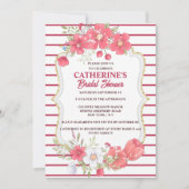 Vivaマゼンタの国の花ブライダルシャワーシック 招待状 (正面)