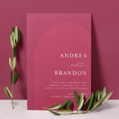 Vivaマゼンタアーチハートスクリプトすべて結婚の 招待状