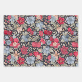 Vivaマゼンタオンネイビーギフトラップ ラッピングペーパーシート (正面)