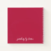 Vivaマゼンタノートブパーソナライズされたック ノートブック (裏面)