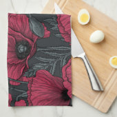 Vivaマゼンタポピー キッチンタオル (四つ折り)