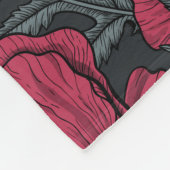 Vivaマゼンタポピー フリースブランケット (角)