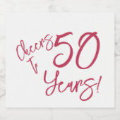 Vivaマゼンタ応援～50年 スパークリングワインラベル (シングルラベル)