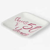 Vivaマゼンタ応援～50年 ペーパープレート (傾斜あり)