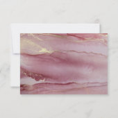 Vivaマゼンタ抽象芸術結婚式RSVP応答カード 出欠カード (裏面)