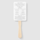 Vivaマゼンダモダン結婚式 プログラムセットのファン ハンドファン (裏面)