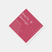 Vivaマゼンモダンタおもしろいファクトのスクリプ結婚ト スタンダードカクテルナプキン (角)