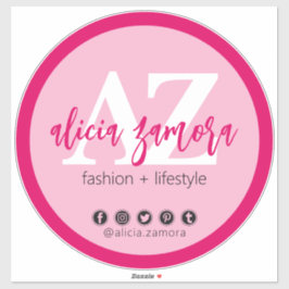 Vivaマゼンモダンタソーシャルメディア・インフルエンサーカスタム シール