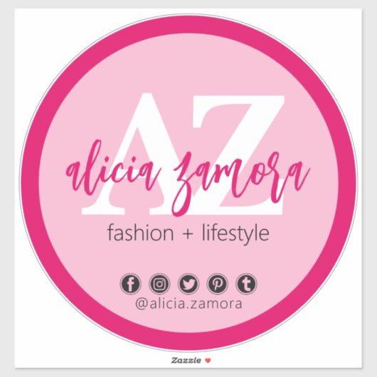 Vivaマゼンモダンタソーシャルメディア・インフルエンサーカスタム シール (シート)