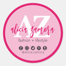 Vivaマゼンモダンタソーシャルメディア・インフルエンサーカスタム ラウンドシール