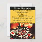 Vivaラスベガスのカジノのテーマの結婚式 招待状 (正面)