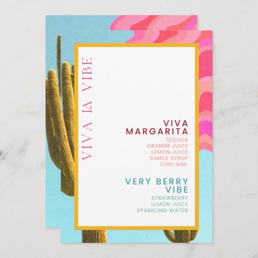 Viva Bar Menu シーズンカード (正面/裏面)