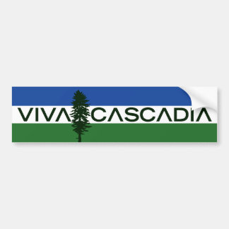 "Viva Cascadia"のバンパーステッカー バンパーステッカー