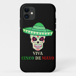 VIVA CINCO DE MAYO ふざけたドクロのパーティーギフトのアイデア iPhone 11 ケース
