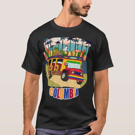 viva colombia chiva paisa parce tシャツ (正面)