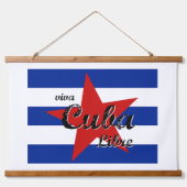 Viva Cuba Libre、Havana、Fidel Castro、Che Guevara 吊り下げ型タペストリー (正面)