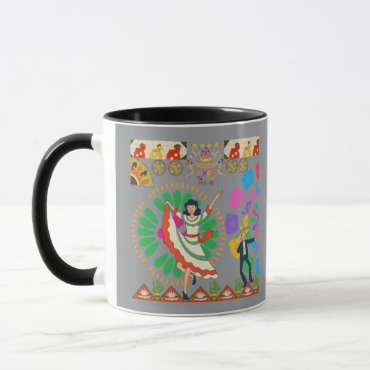 Viva Fiesta Dreams グレー マグカップ (左)