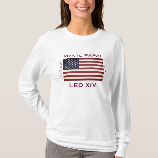 Viva Il Papa Pope LEO XIV Women's T-Shirt Tシャツ (正面)