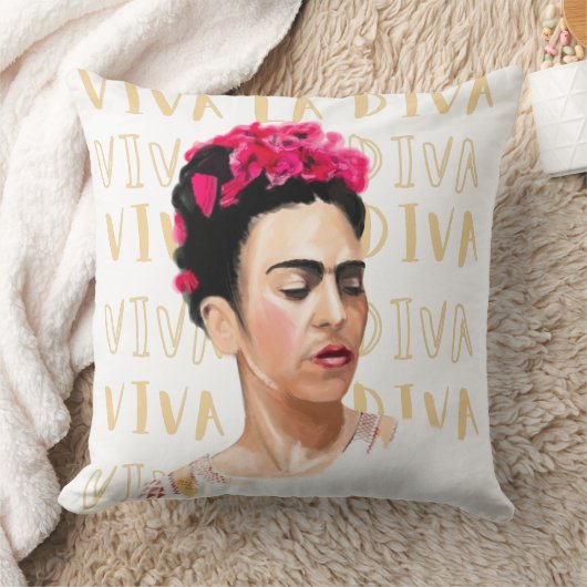 Viva La Diva Frida Kahlo cushion クッション (ブランケット)