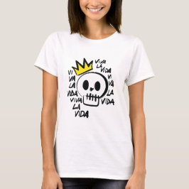 Viva La Vida ドクロTシャツ - インパクトグラフィックTシャツ Tシャツ