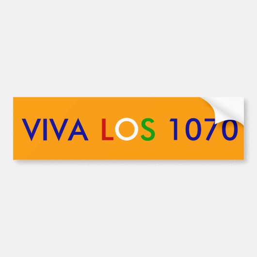 Viva Los 1070年のバンパーステッカー バンパーステッカー (正面)