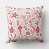 Viva Magentaの貝殻 – 2023年の色 クッション (裏面)