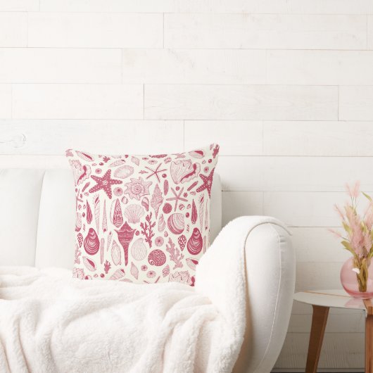 Viva Magentaの貝殻 – 2023年の色 クッション (ソファ)