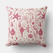 Viva Magentaの貝殻 – 2023年の色 クッション (正面)