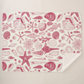 Viva Magentaの貝殻 – 2023年の色 シェルパブランケット (正面(横))