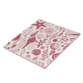 Viva Magentaの貝殻 – 2023年の色 タイル (側面)