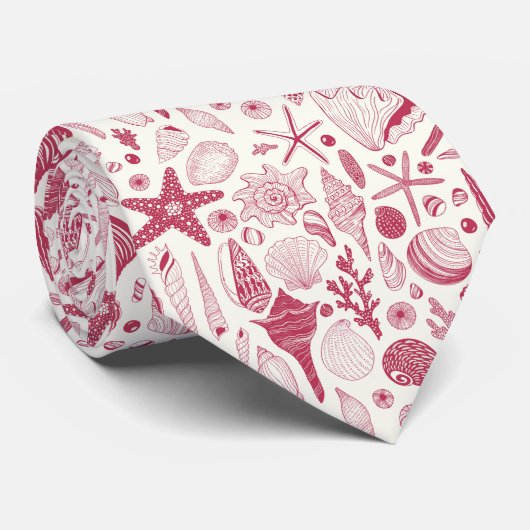 Viva Magentaの貝殻 – 2023年の色 ネクタイ (ロール)